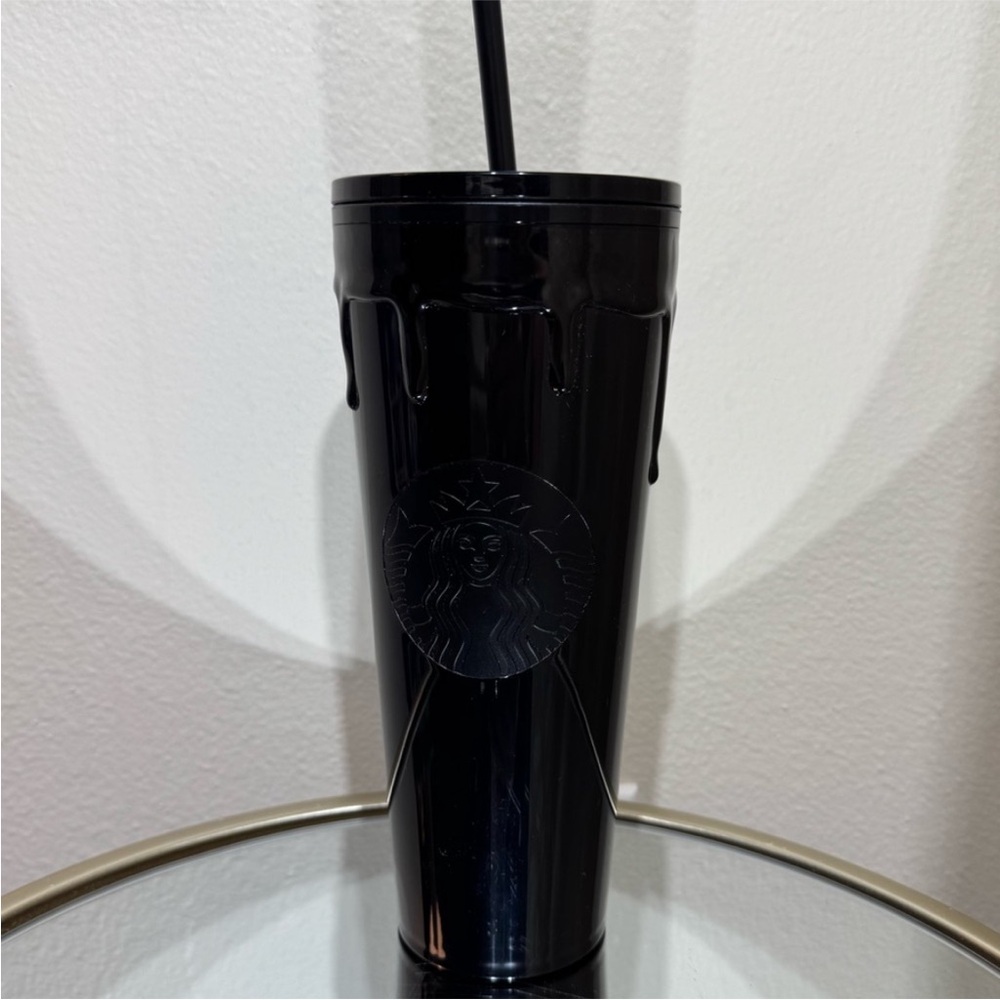 New Starbucks 2024 Halloween Black Drip Slime Matte Venti Tumbler